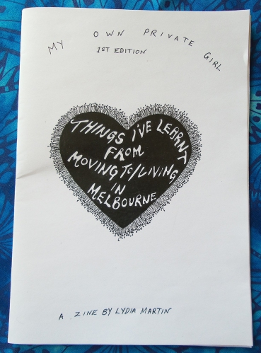 Things I've Learnt From Moving to Living in Melbourne Zine